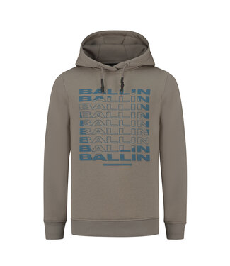 BALLIN Amsterdam Ballin Amsterdam Hoodie With Frontprint Taupe 23037313