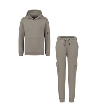 BALLIN Amsterdam Ballin Amsterdam Tracksuit Badge Taupe 23037320