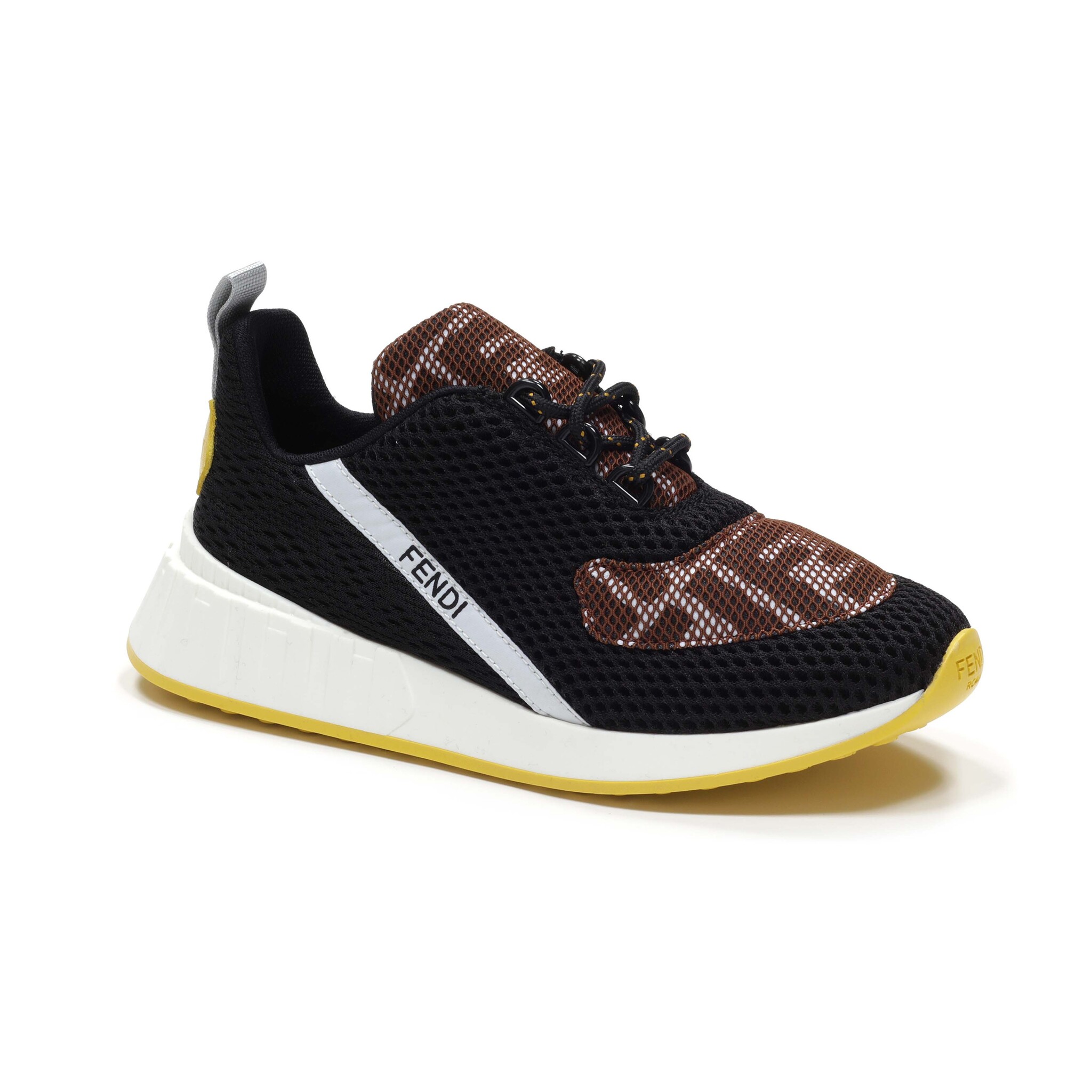 Fendi Sneaker Unx Mix Ret Tecn Re FF Nero Bianco JMR442 AM50 F150H Lolly Pop Kindermode