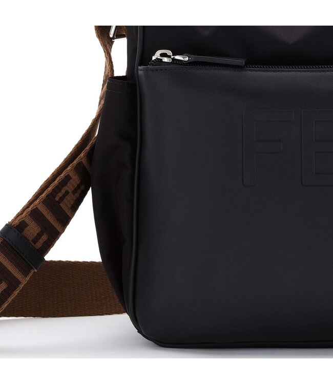 Fendi Fendi Borsa Pann Nylon Econyl Nero Palladio 7VB014_AI9U_F05U0