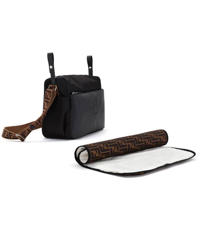 Fendi Fendi Borsa Pann Nylon Econyl Nero Palladio 7VB014_AI9U_F05U0