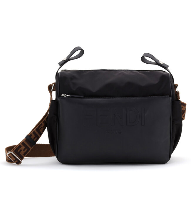 Fendi Fendi Borsa Pann Nylon Econyl Nero Palladio 7VB014_AI9U_F05U0