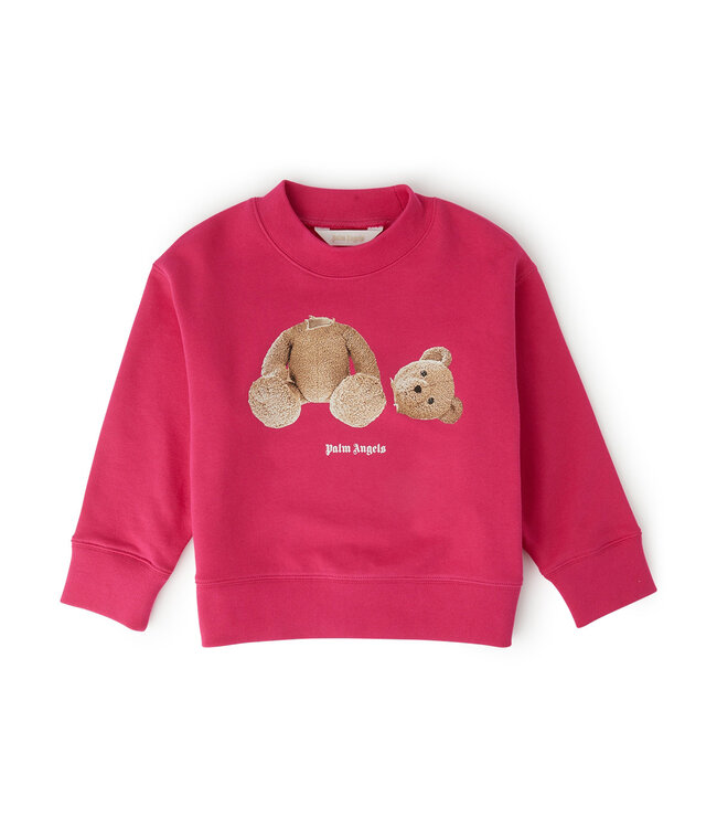 Palm Angels Bear Crewneck Pink Brown PGBA002C99FLE0013060 - Lolly