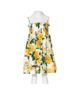 Dolce & Gabbana Dolce & Gabbana Sleeveless Dress Rose Gialle Fdo Bco Flowering