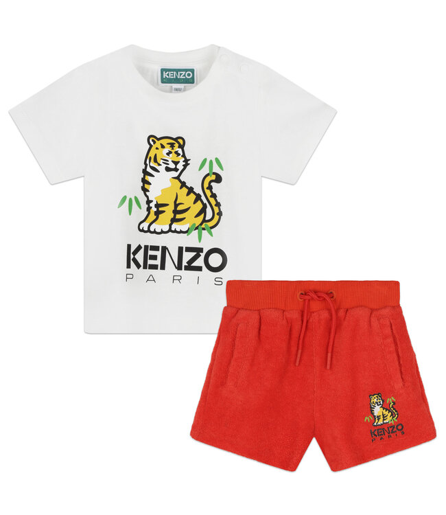 Kenzo Kids Kenzo Kids T-Shirt Short Fel Rood K60138_99A