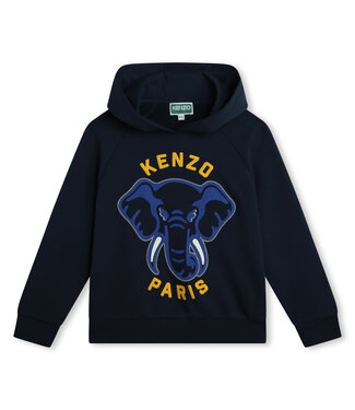 Kenzo Kids Kenzo Kids Sweater Met Kap Marine K60332_84A