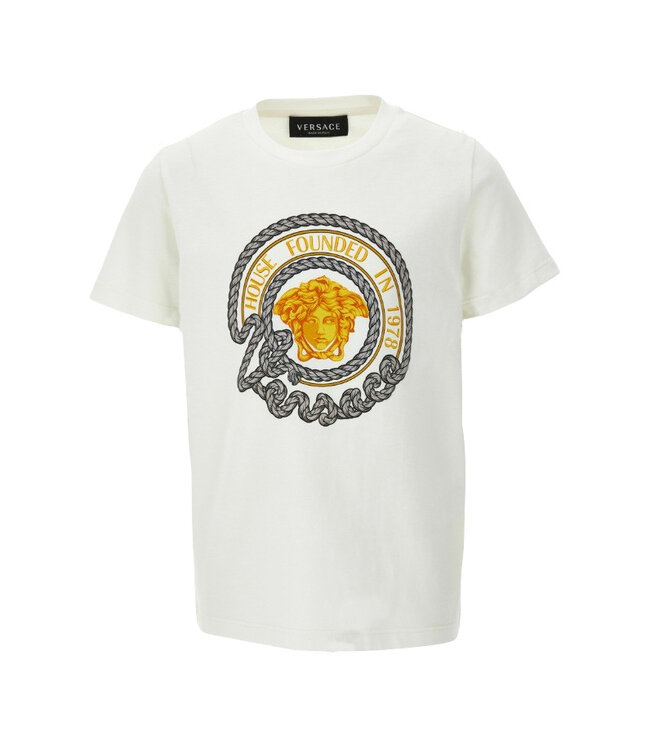 Versace Versace T-Shirt Nautical Medusa Kids Print White Multicolor 1000129_1A09841