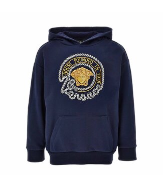 Versace Versace Sweatshirt Fleece Medusa Kids Embroidery Blue Navy 1014054_1A09766