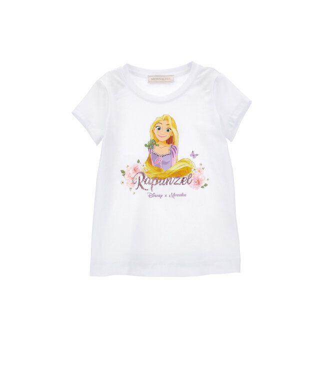 Monnalisa Monnalisa T-Shirt Princess Jersey S Bianco 19C623_3022_0099