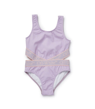 Off White Off White Bookish Logoband Cut Swimsuit Lilac OGFA011S24JER0023636