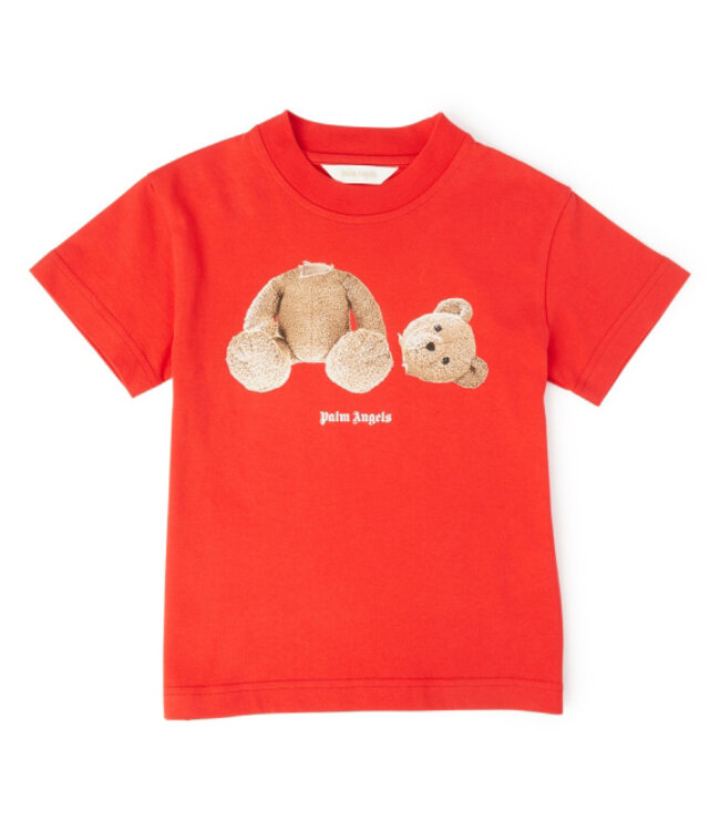 Palm Angels  Palm Angels Bear T-Shirt Red Brown PBAA003C99JER0052560