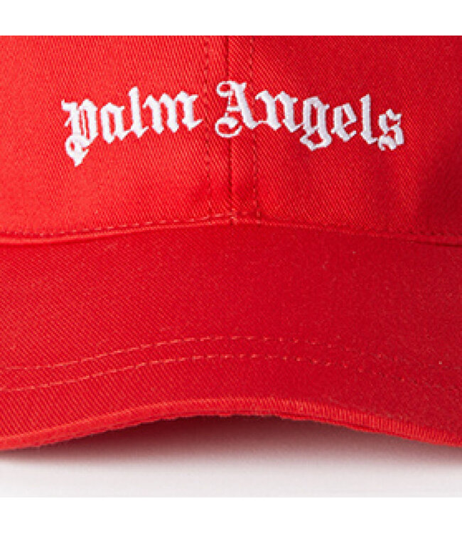 Palm Angels  Palm Angels Logo Baseball Cap Red White PBLB002C99FAB0012501