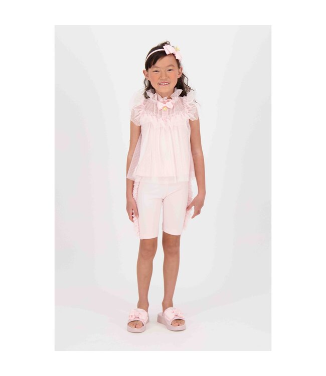 Angels Face Angels Face Rea Ruffle Top And Short Set Pale Pink