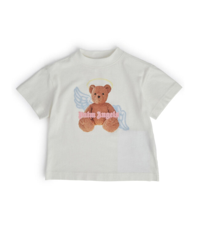 Palm Angels  Palm Angels Bear Angel T-Shirt Off White Brown PGAA002S24JER0020360