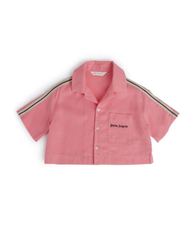 Palm Angels  Palm Angels Track Cropped Shirt Rose Quartz B PGGG001S24FAB0013410