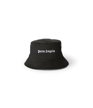 Palm Angels  Palm Angels Logo Bucket Hat Black White PGLA001C99FAB0011001