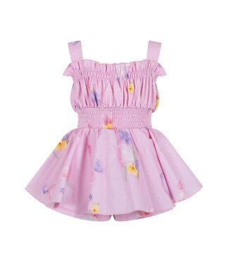 Lapin House Lapin House Overalls Pattern Pink 241E5222_E1143