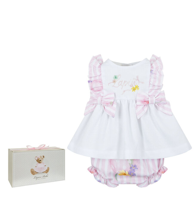 Lapin House Lapin House Baby Set Pattern Pink 241E5281_E1054