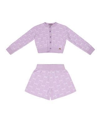 Pinko Pinko Shorts + Knitted Cardigan Baby Lilac S4PIBGCA103_071