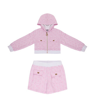 Pinko Pinko Shorts + Stretch Fleece Zip Hoodie Baby Pink S4PIBGZH121_042