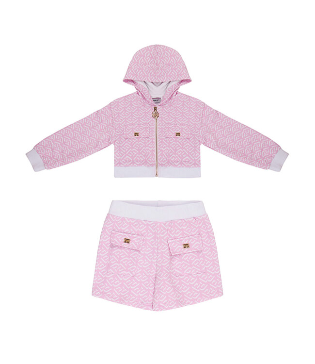 Pinko Pinko Shorts + Stretch Fleece Zip Hoodie Baby Pink S4PIBGZH121_042
