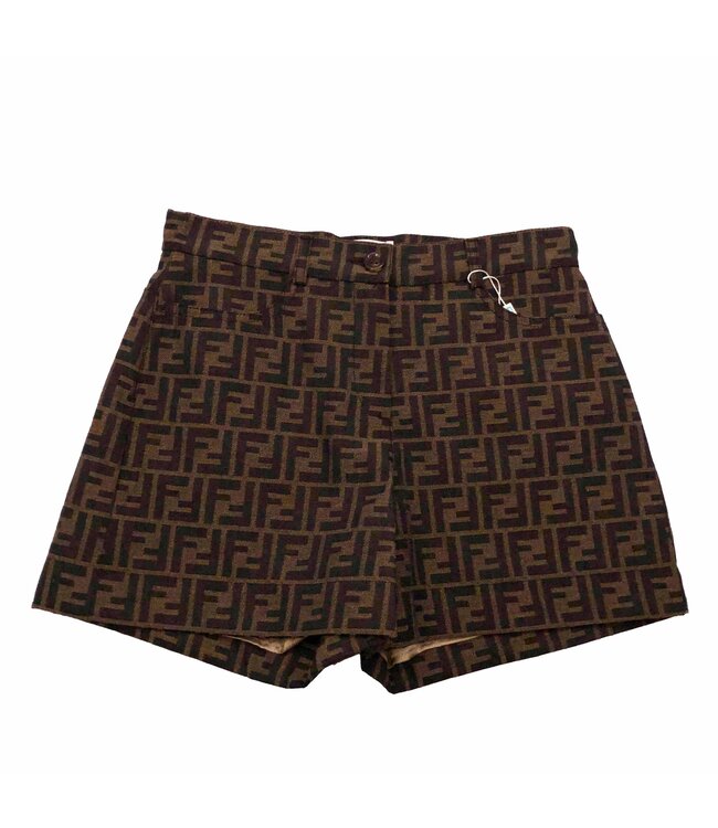 Fendi Fendi Shorts FF Canvas Zucca JFF323_AQTK_F15B6