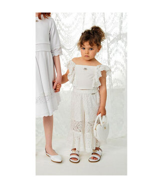 Twinset Twinset Top + Pantalone Lucent White