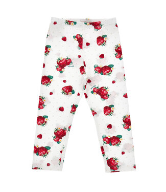 Monnalisa Monnalisa Leggings St.Fragole Jerse Bianco+Rosso 11C417_3633_9944