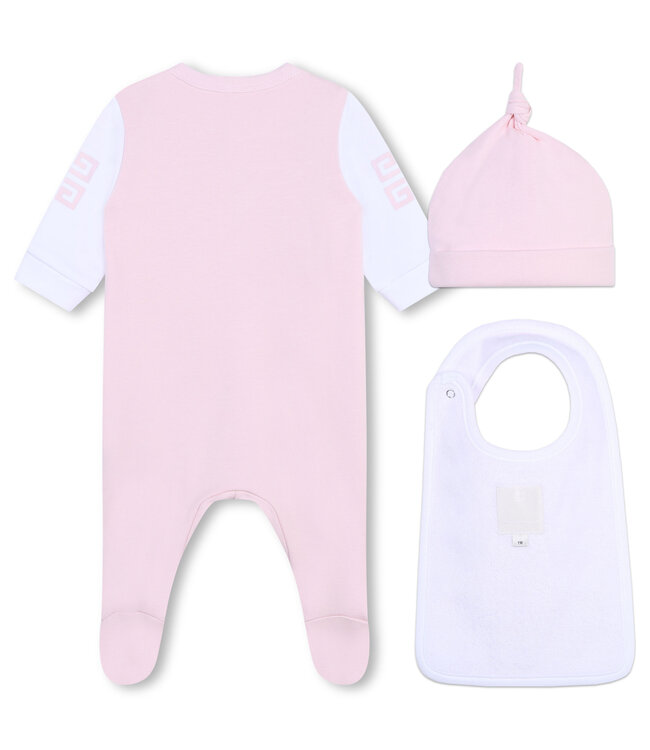 Givenchy Givenchy Pyjama + slabbertje + muts roze H30514