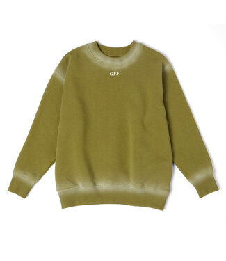 Off white green sweatshirt discount