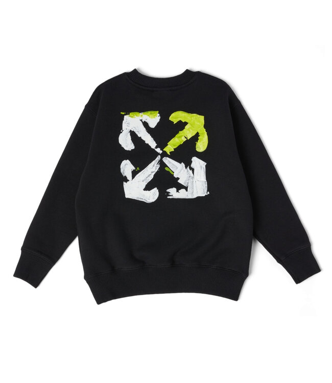 OFF-WHITE Off White Arrow Acrylic Crewneck Black – White OBBA001F24FLE0041001