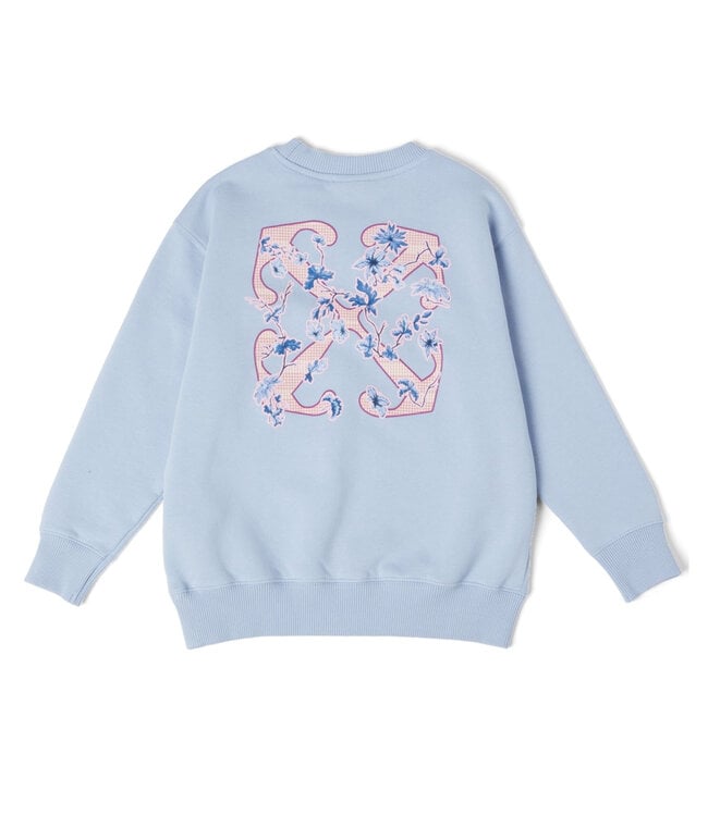 OFF-WHITE Off-White Arrow Flowers Crewneck Light Blue – Indi OGBA001F24FLE0024034