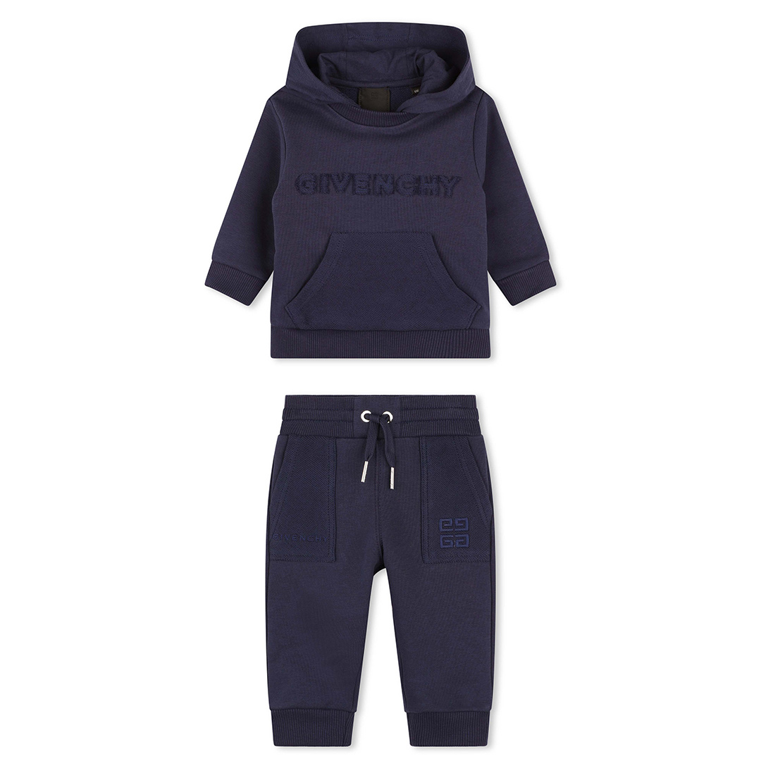 Givenchy Sweater met kap marine joggingbroek H30473 Lolly Pop Kindermode