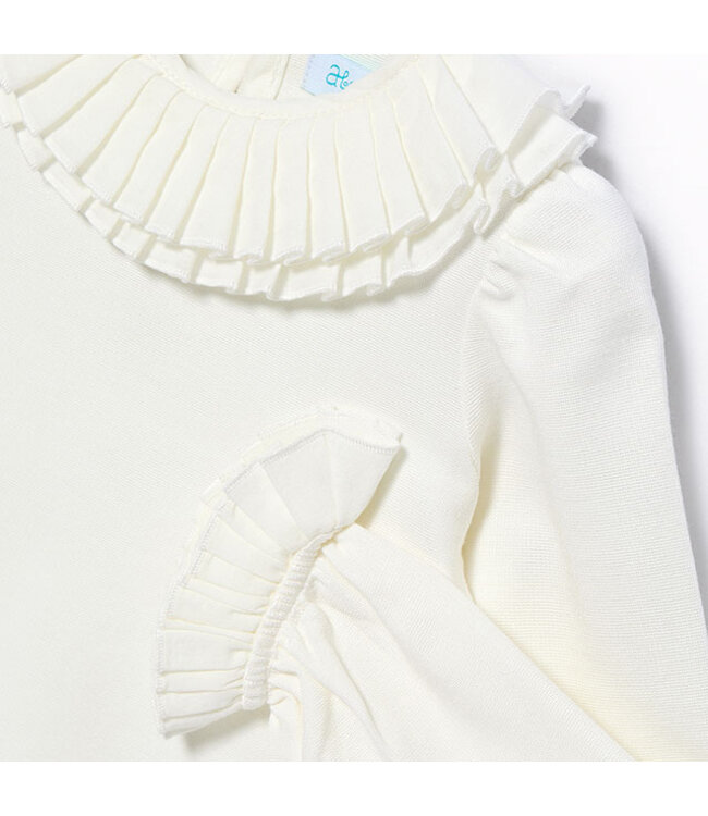 Abel & Lula Abel & Lula Pleated L/S T-shirt Cream 5.670_002