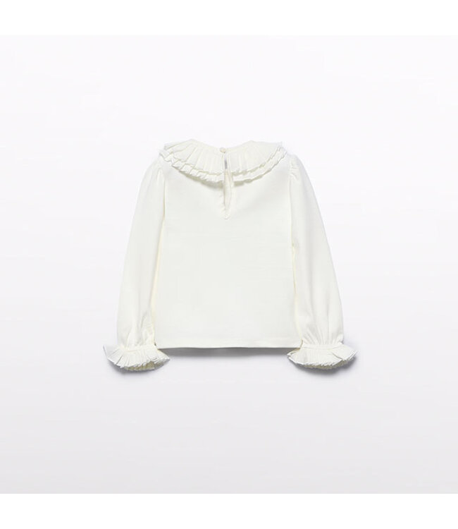 Abel & Lula Abel & Lula Pleated L/S T-shirt Cream 5.670_002