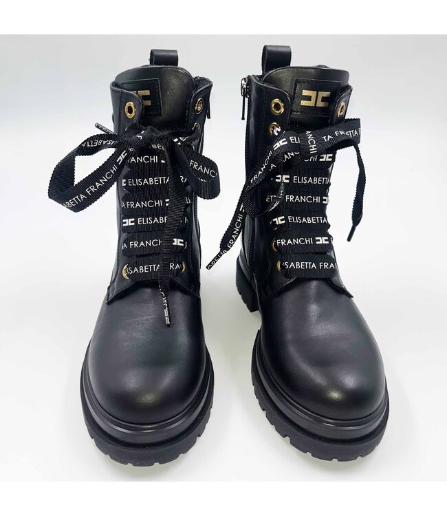 Elisabetta Franchi Lace-up Bootie Black F4A5-E0173-1631999-