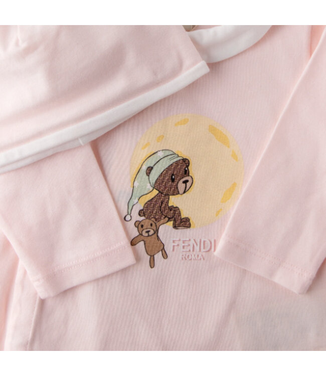 Fendi Fendi Kit Tutina Jersey Stretch Rosa Baby BUK114_ST8_F0C11