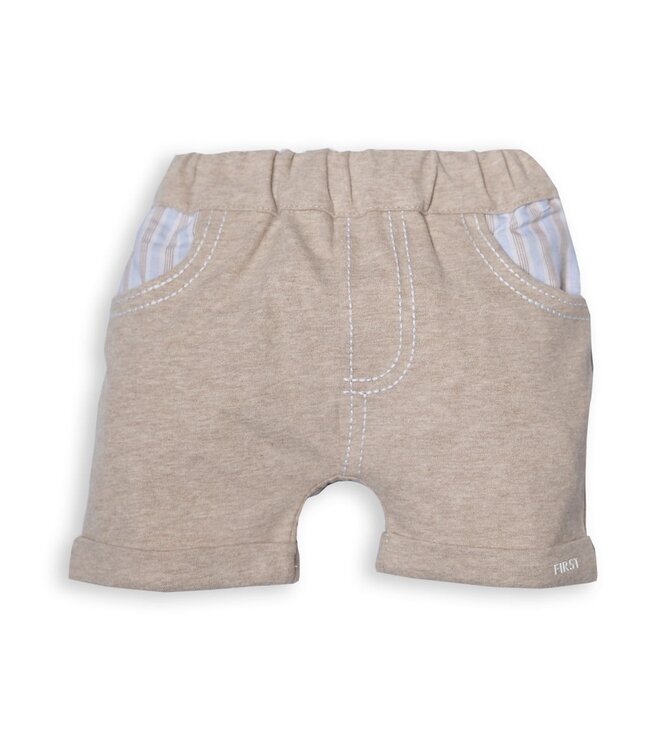 First BO B set body & short pants White Beige