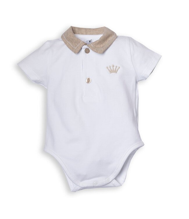 First BO B set body & short pants White Beige