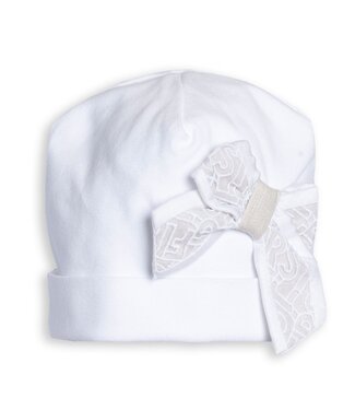 First FC G bonnet xl bow FIRST White Beige