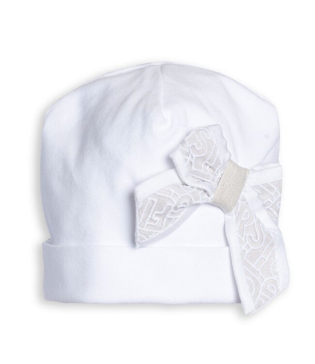 First FC G bonnet xl bow FIRST White Beige