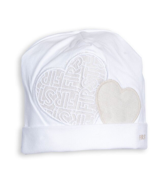 First FC G bonnet 2harts FIRST White Beige