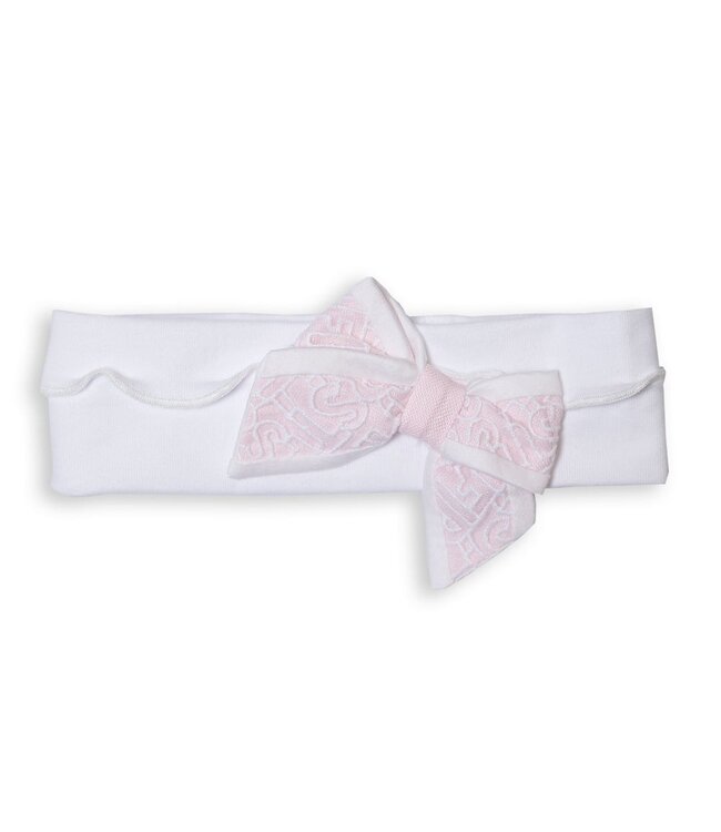 First FC G hairband xl bow FIRST White Pink