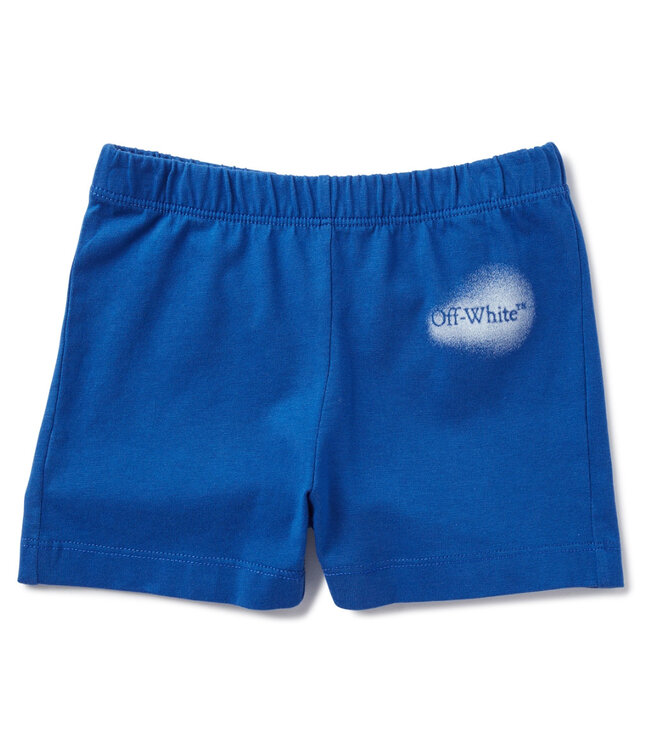 OFF-WHITE ARROW SPRAY JERSEY SHORT BLUE - WHITE