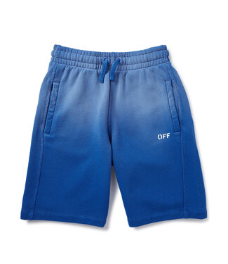 OFF-WHITE OFF STAMP CL SWEATSHORT BLEAC BLUE - WHI