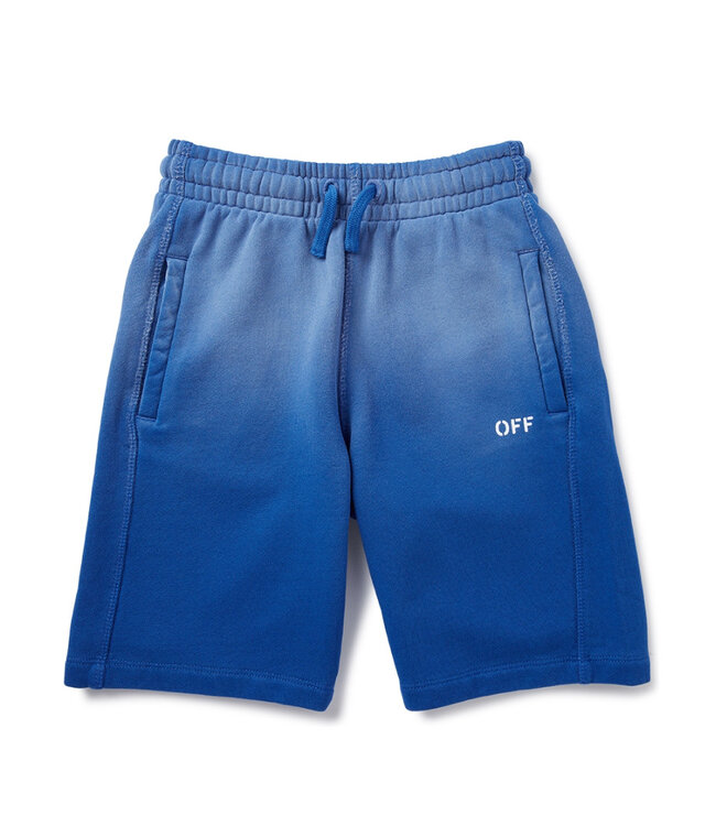 OFF-WHITE OFF STAMP CL SWEATSHORT BLEAC BLUE - WHI