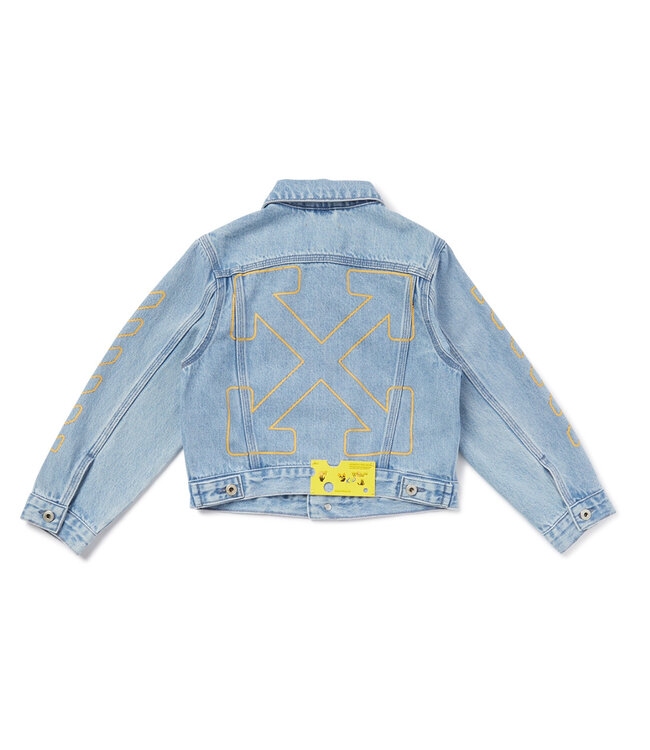OFF-WHITE BOOKISH DIAG DENIM JACKET LIGHT BLUE - Y