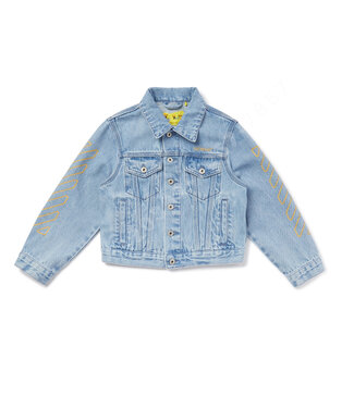OFF-WHITE BOOKISH DIAG DENIM JACKET LIGHT BLUE - Y