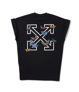OFF-WHITE ARROW BUTTERFLY TOP BLACK - WHITE