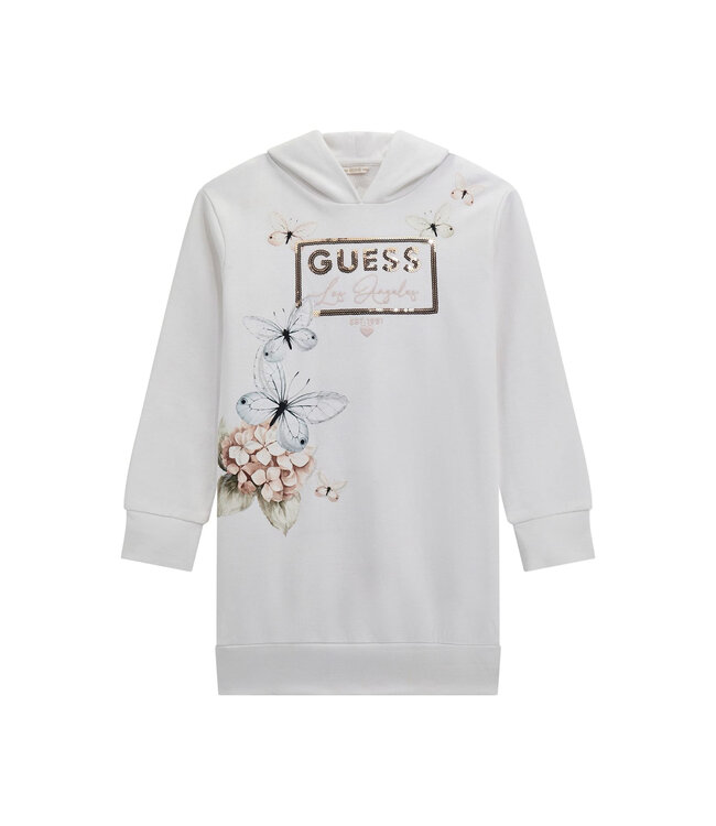 Guess FRENCH TERRY HOODED LS DRESS J5RK35_KAD74_G011